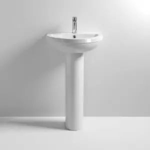 Image of Harmony Basin and Full Pedestal 500mm Wide - 1 Tap Hole - Nuie
