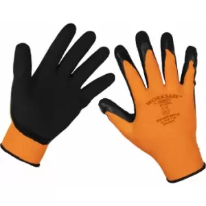 Image of Loops - 12 pairs Latex Coated Foam Gloves - Large - Improved Grip Lightweight Safety
