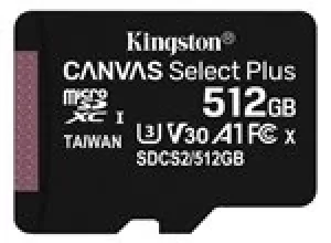 Image of 512GB, microSDXC, Class 10, UHS-I, 3.3 V