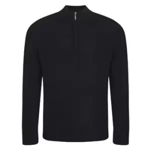 Image of Ecologie Mens Wakhan Zip Neck Sweater (M) (Black)