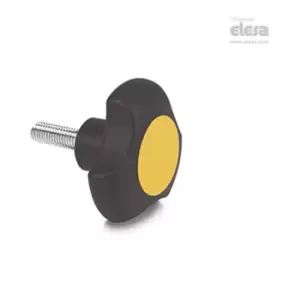 Image of Elesa - Lobe knob-VTT.40-C-p-M8x60-C4 Yellow