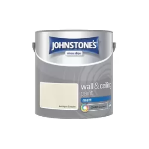 Image of Johnstone's Interior Wall & Ceiling Paint Matt Antique Cream 2.5ltr - Antique Cream