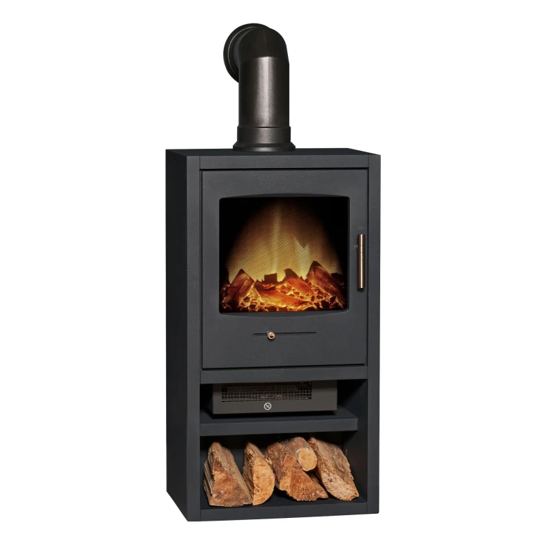 Image of Adam Adam Bergen 1.8kW Electric Stove With Angled Pipe