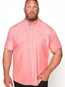 Image of BadRhino Essential Short Sleeve Oxford Shirt - Pink, Size 5-6Xl, Men
