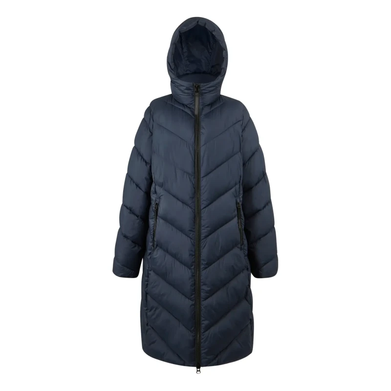Image of Womens long hooded down jacket Regatta Anita Bleu Female 42
