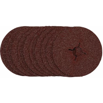Image of Fibre Sanding Discs, 115mm, 24 Grit, (Pack of 10) [68376] - Draper