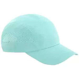 Image of Beechfield Unisex Adult Technical Running Baseball Cap (One Size) (Aqua Blue)