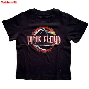 Image of Pink Floyd - Vintage Dark Side of the Moon Seal Kids 24 Months T-Shirt - Black