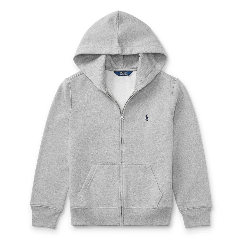 Image of Polo Ralph Lauren Boys' Full-Zip Hoodie Lt Gry Sprt Ht male 6 Yrs