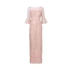 Image of Adrianna Papell Sequin Embroidered Gown - Pink