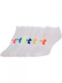 Image of Urban Armor Gear Solid No Show 6 Pack Socks White