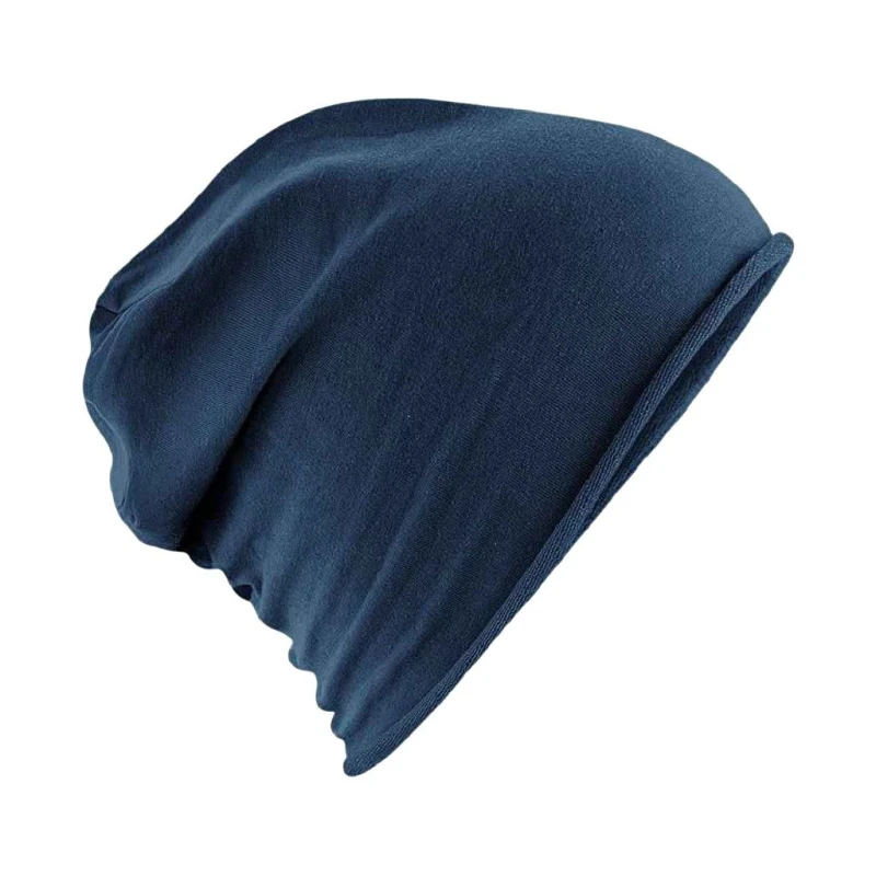 Image of Beechfield Beechfield Men Jersey Beanie in Navy Navy One Size Male 5063470618538