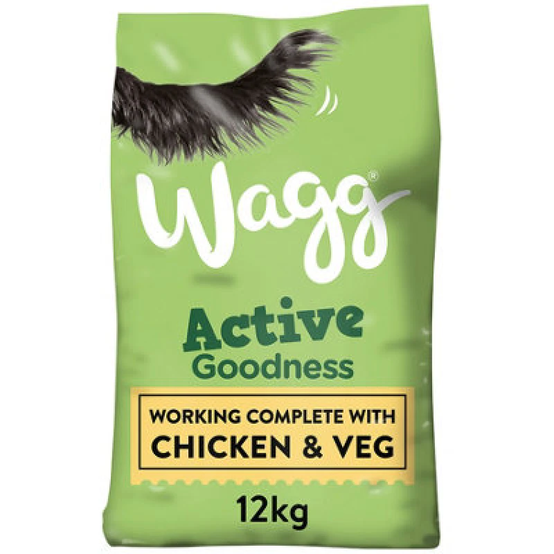 Image of Wagg Active Goodness Working Adult Dry Dog Food Chicken 12Kg