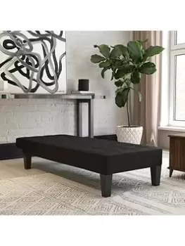 Image of Queer Eye Qe Adalynn Chaise Lounger Black Faux Leather