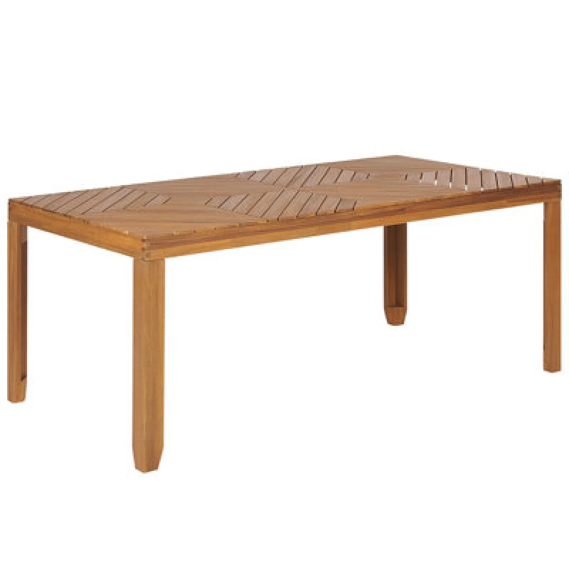 Image of Beliani Garden Dining Table Baratti 180 Cm 90 Cm Acacia Wood Brown