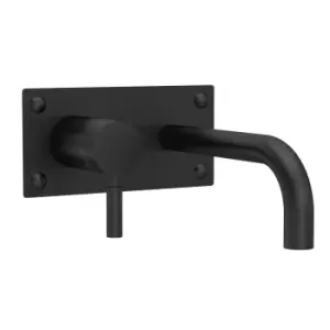 Image of Hudson Reed Tec Single Lever Wall Mounted Basin Bath Filler - Matt Black