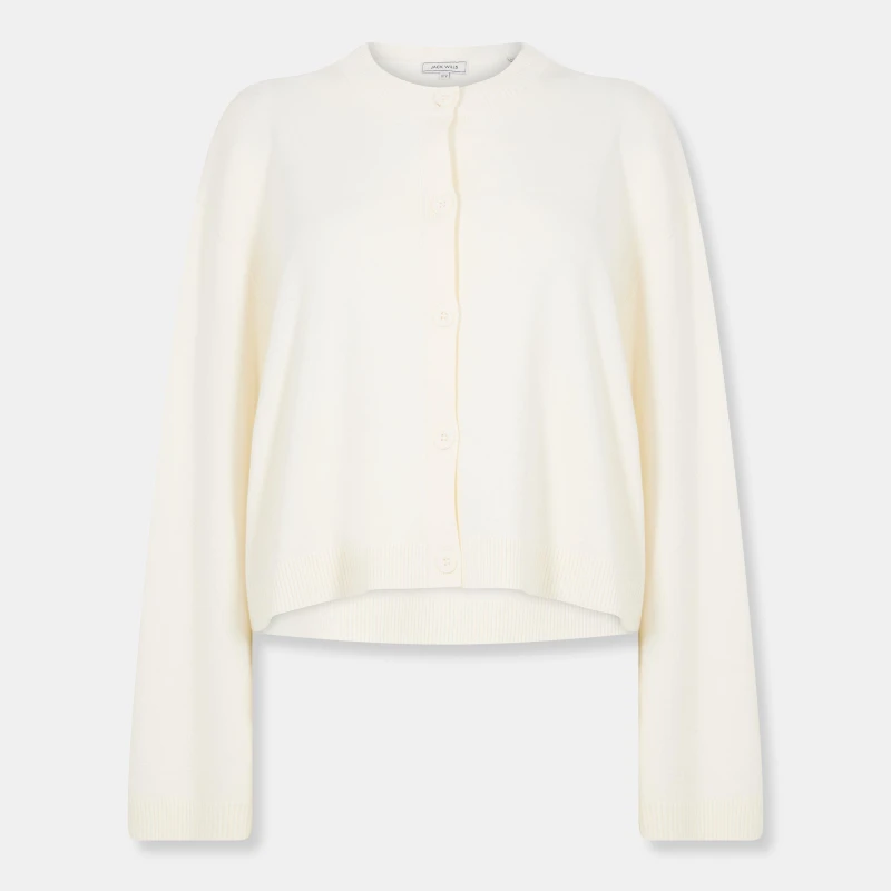 Image of Jack Wills Womens WideRib Cardigan Vintage White female 8 (XS)