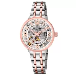 Image of Festina F20615-1 Womens Two Tone Steel Bracelet Automatic Wristwatch
