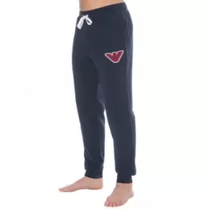 Image of Emporio Armani Stretch French Terry Pants - Navy M
