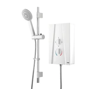 Image of Wickes Hydro Plus Electric Shower and Adjustable Riser Kit - White 7.5kW