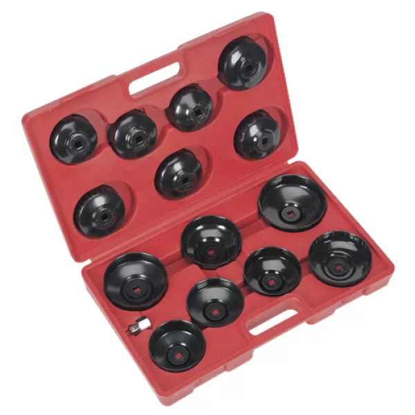 Image of Genuine SEALEY VS7003 Oil Filter Cap Wrench Set 15pc