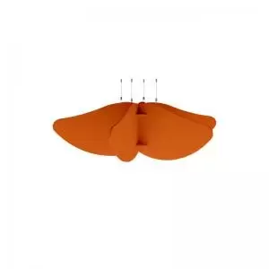Image of Piano Scales acoustic suspended ceiling raft in orange 1200 x 1200mm -