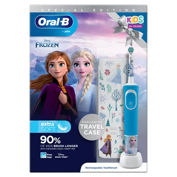 Image of Oral B Vitality Kids Frozen Gift Set Electric Toothbrush with Travel Case