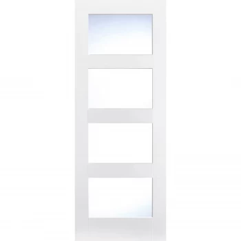Image of Shaker Internal Glazed Primed White 4 Lite Door - 686 x 1981mm