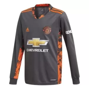 Image of adidas Manchester United Home Goalkeeper Shirt 2020 2021 Junior - Grey