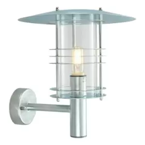 Image of Elstead - 1 Light Outdoor Wall Lantern Light Galvanised IP54, E27
