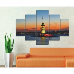 Image of ST012 Multicolor Decorative MDF Painting (5 Pieces)