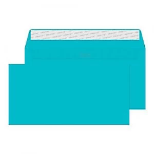Image of Creative Mid Coloured Envelopes DL+ Peel & Seal 114 x 229mm Plain 120 gsm Cocktail Blue Pack of 500