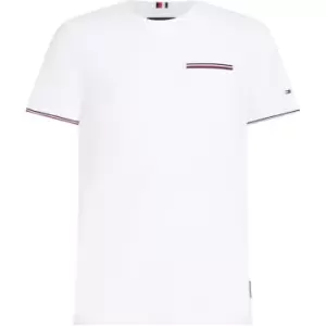 Image of Tommy Hilfiger Honey Comb Rwb Pocket Tee - White