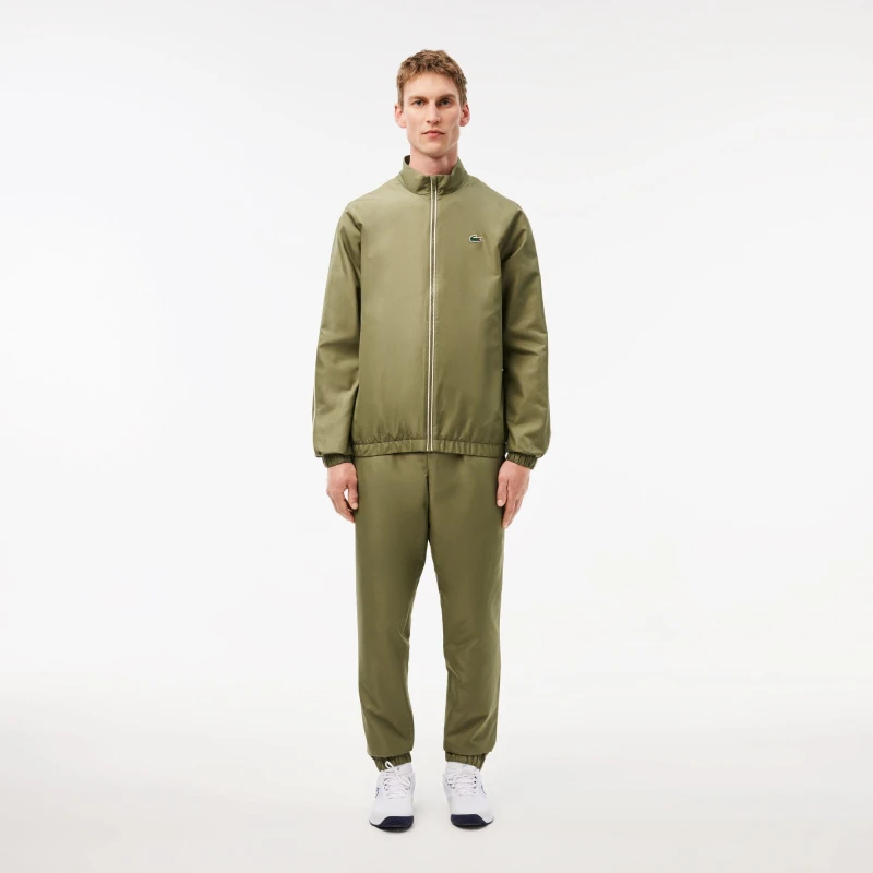 Image of Lacoste Mens Tape Tracksuit Top Khaki/Lapland male XS