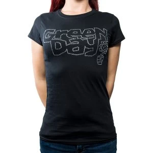 Image of Green Day - Flower Pot Womens Medium T-Shirt - Black