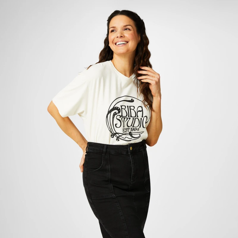 Image of Biba Biba Vintage Printed T-Shirt - White White 8