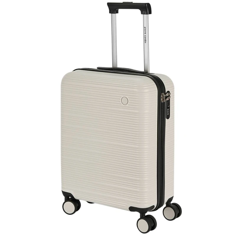 Image of Pierre Cardin Arles Travel Cabin Suitcase, Hard Shell, Spinner Wheels - White White Unisex Cabin