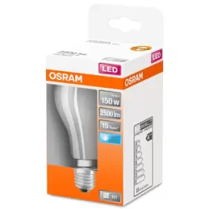 Image of Osram 150W Filament Frosted E27 GLS Classic LED Bulb - Cool White