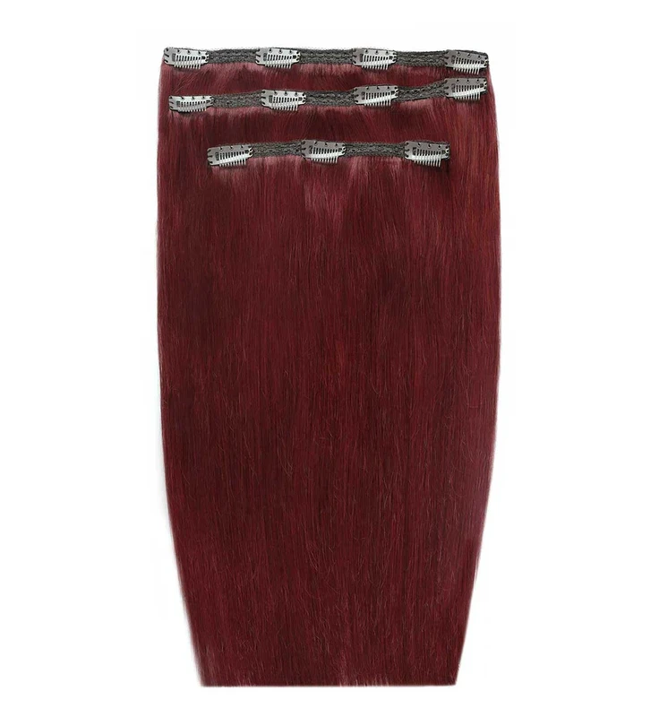 Image of Beauty Works Deluxe Clip-In Extensions 18" 100% Remy Hair - 140 grams, 530 Cherry Red, Women