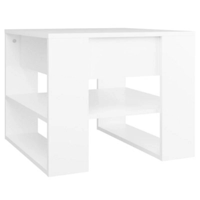 Image of Vidaxl Coffee Table White 55.5X55X45cm Engineered Wood, White 810908