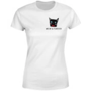 Image of Meow & Forever Womens T-Shirt - White - 3XL
