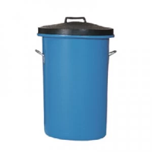 Image of Slingsby Heavy Duty Cylindrical Storage Bin With Lid Blue 311962