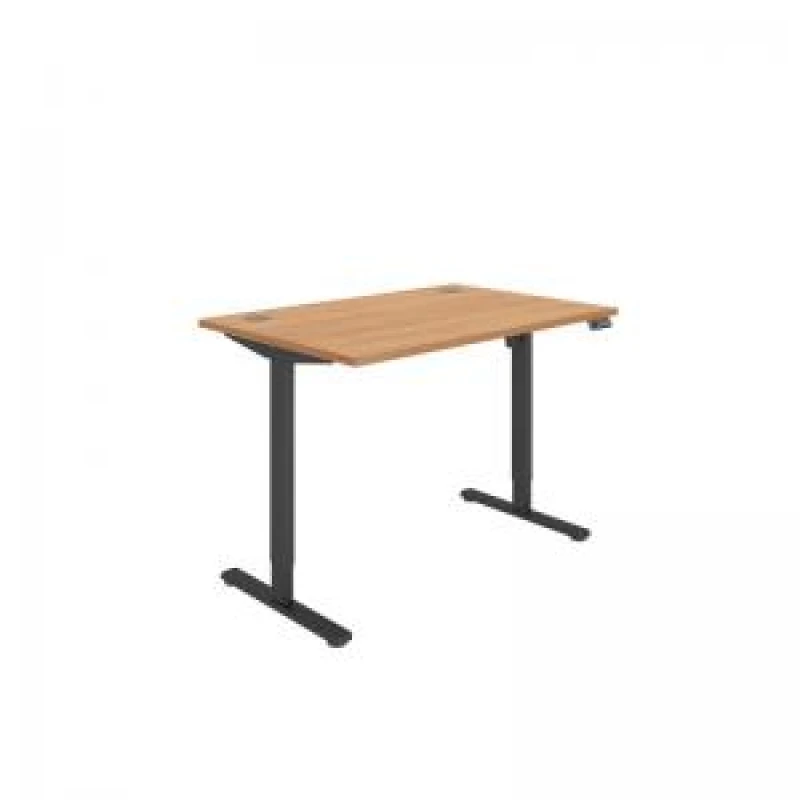 Image of Astin Economy Single Motor Sit/Stand Desk 1200x800x705-1220mm Norweigian Beech/Black KF800001