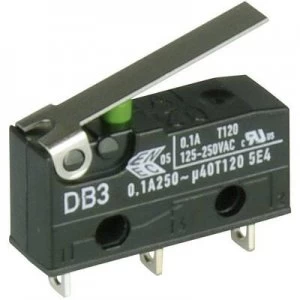 Image of Cherry Switches Microswitch DB3C A1LB 250 V AC 0.1 A 1 x OnOn momentary