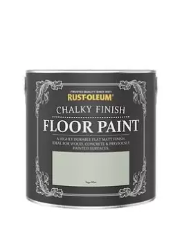 Image of Rust-Oleum Chalky Finish Floor Paint - 2.5 Litre Tin In Sage Mist