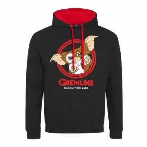 Image of Gremlins Unisex Adult Three Rules Gizmo Hoodie (S) (Black/Red/Brown)