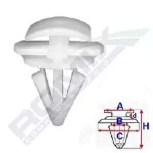 Image of ROMIX Clip, trim-/protection strip VW,AUDI,SKODA C60427