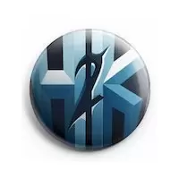 Image of H2K Close Print Round Metal Badge Pin