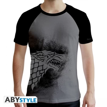 Image of Game Of Thrones - Stark Mens Medium T-Shirt - Black and Grey