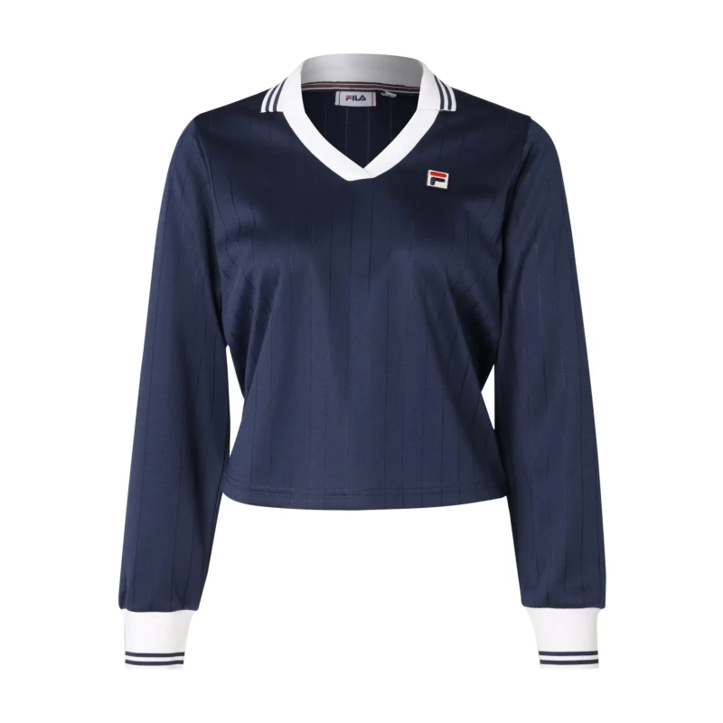 Image of Fila Womens long-sleeved polo shirt Fila Lawe Bleu Female S